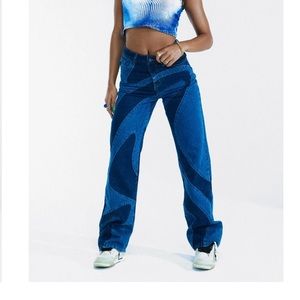 Jaded London x Curly Fry Swirl Boyfriend Jeans